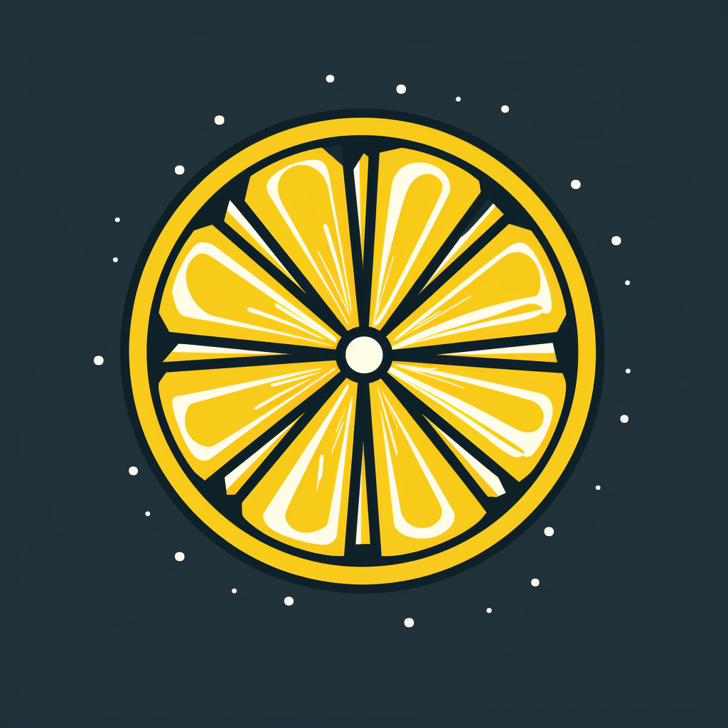 Vibrant lemon slice logo design