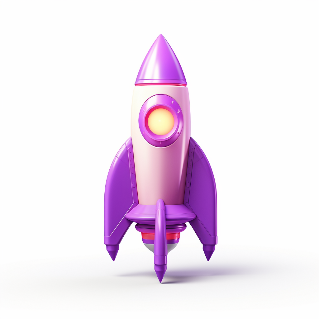 Beautiful rocket art in 3D