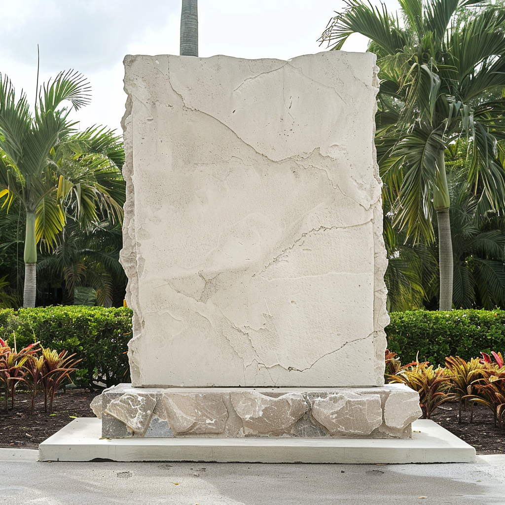 Oolitic Limestone Welcome Sign Statue