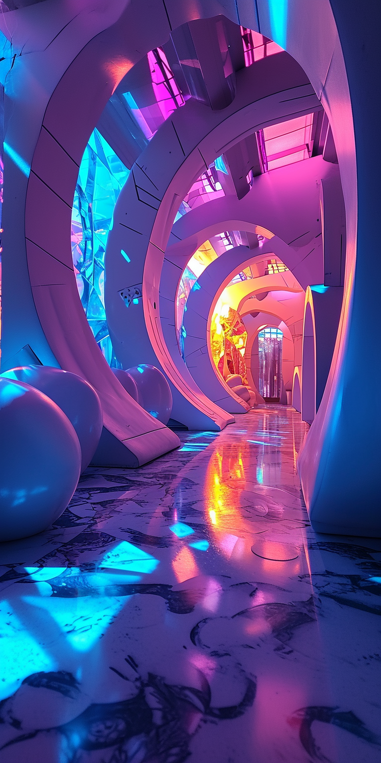 Surreal solar crystalcore luminarium space