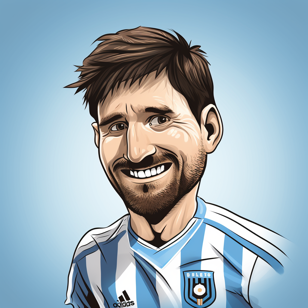 Lionel Messi cartoon headshot