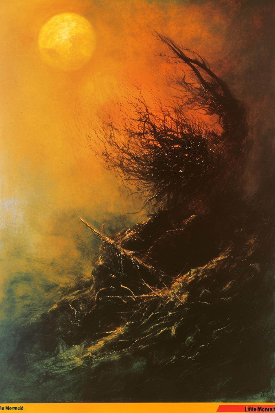 Little Mermaid movie poster by Zdzisław Beksiński