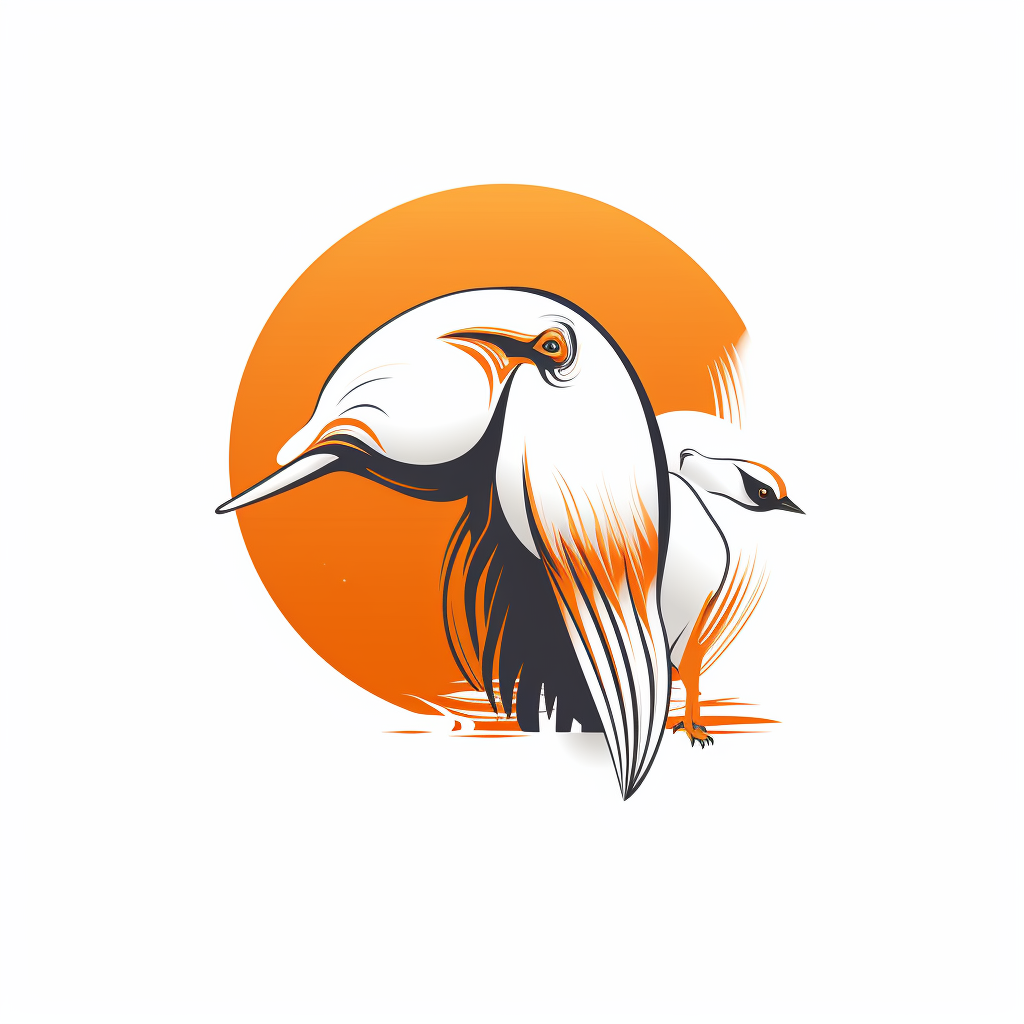 Logo with Bird and Elephant Profiles