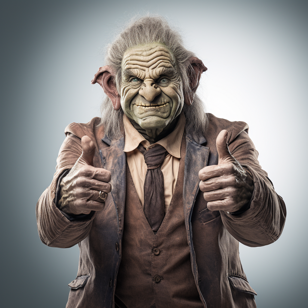 Photorealistic Lord of the Rings Style Troll in Power Suit