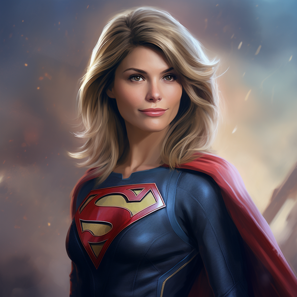 Lori Loughlin as Supergirl Stock Image