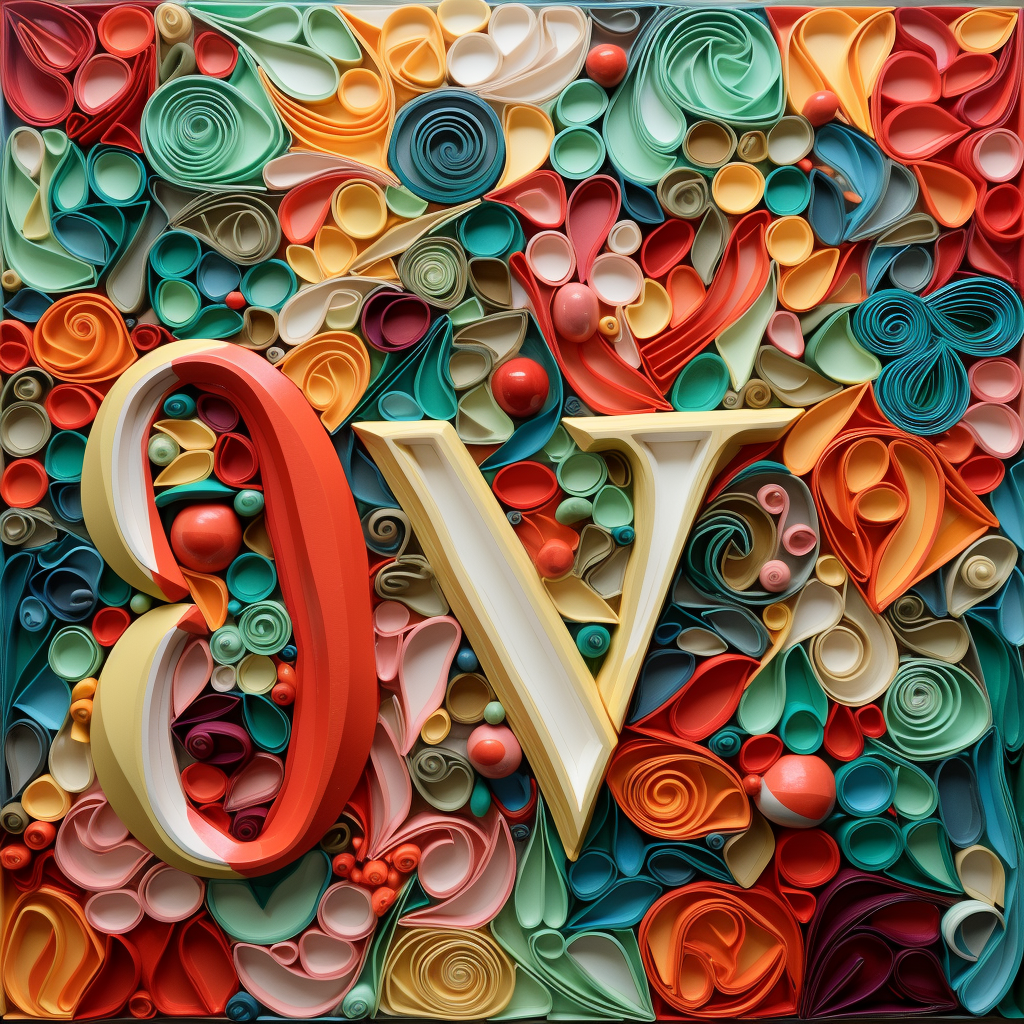 Colorful Christmas love quilted letters