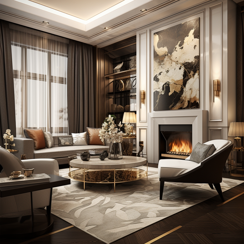 Modern luxury apartment interior design