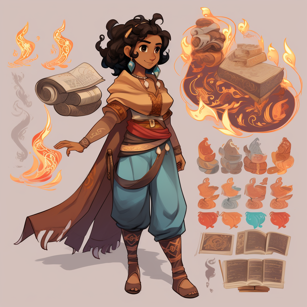 Character reference sheet for magic carpet