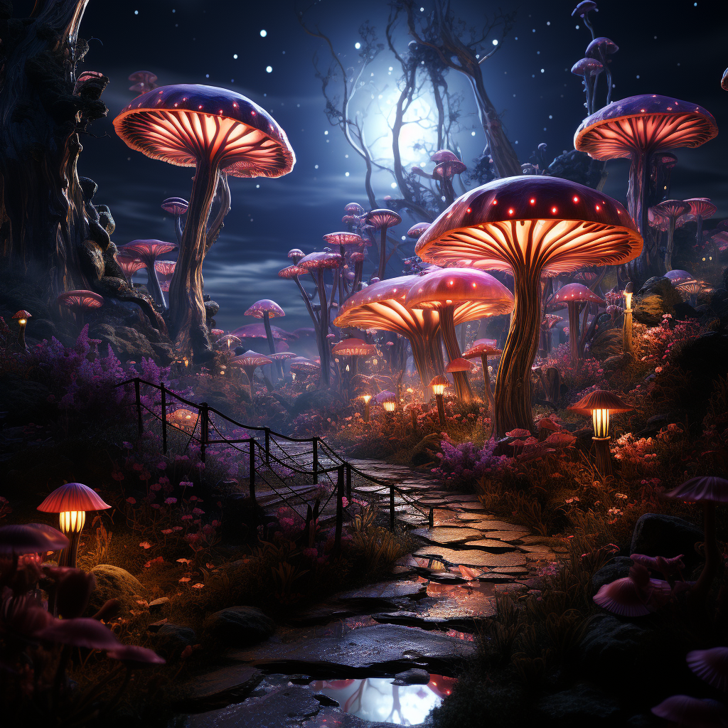 Vivid and Enchanting Mushroom Fantasy