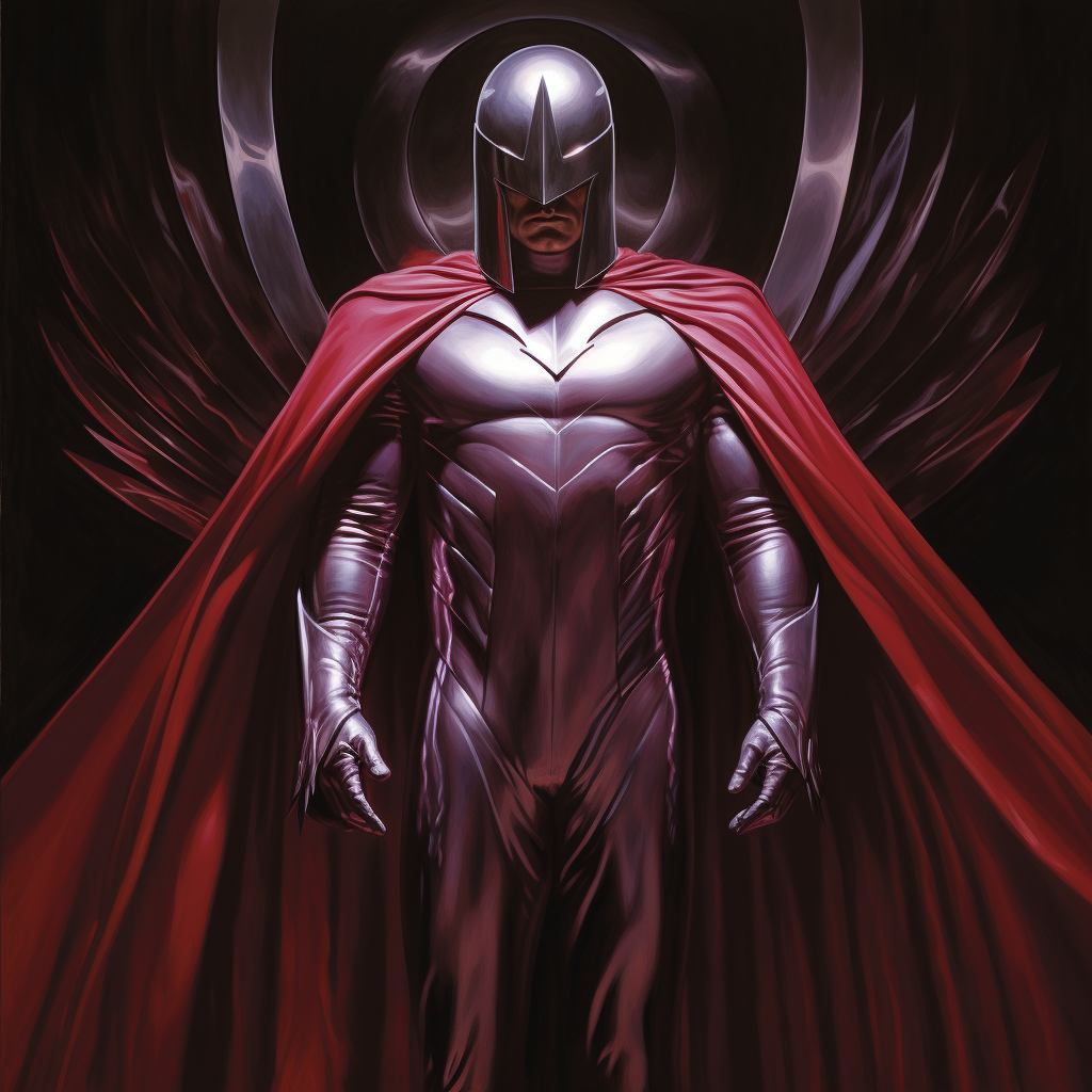 Magneto Costume with Hovering Helmet