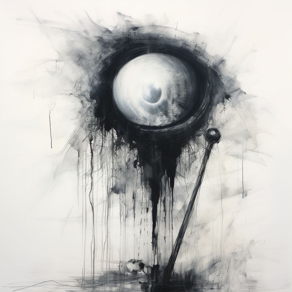 Haunting magnifying glass art style by Stephen Gammell