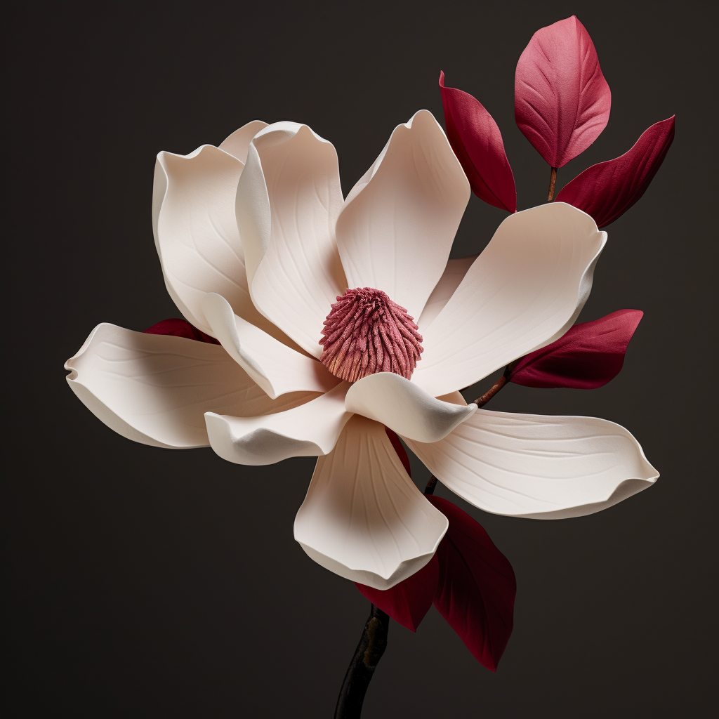 Beautiful magnolia grandiflora on velvet