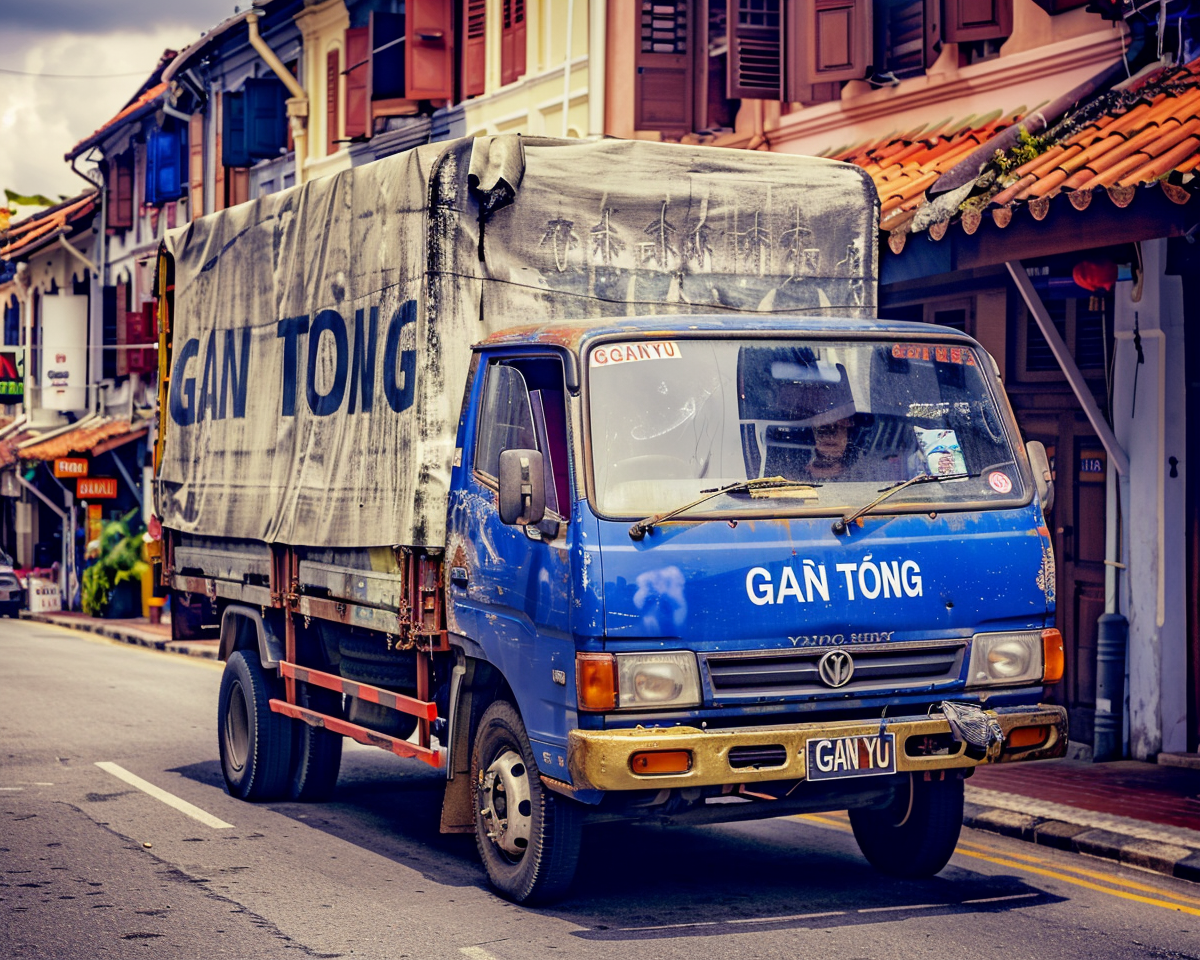 Candid Shot Malaysians Trailer Truck GAN TONG YU