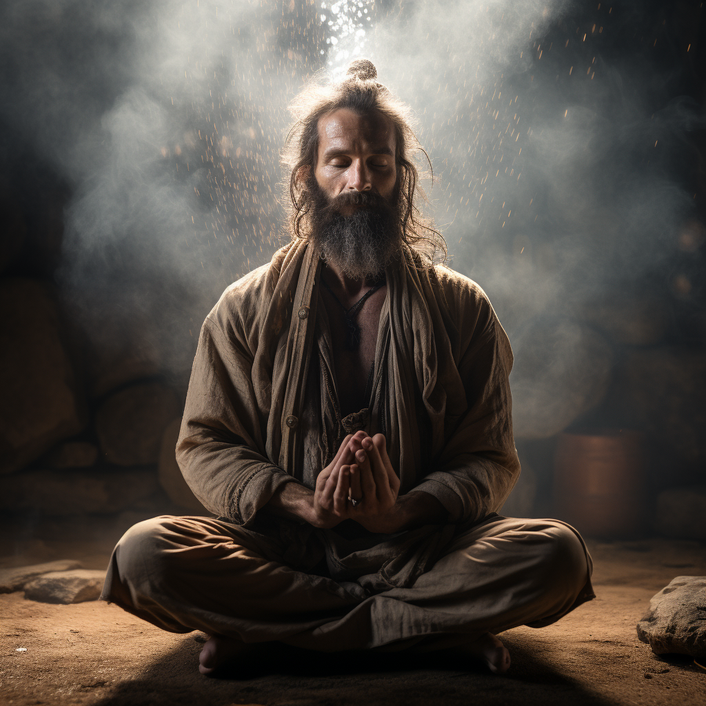 Man meditating with nourishing breath