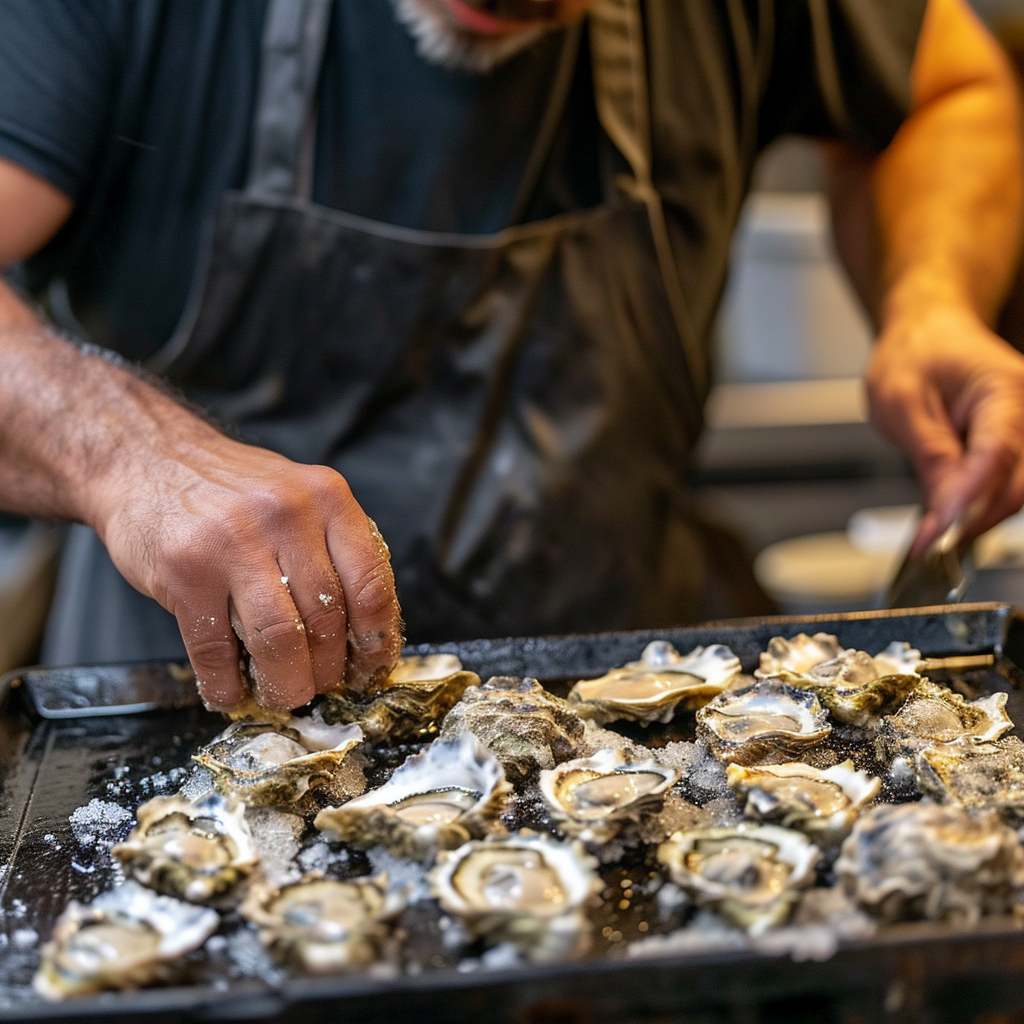 Man Making Radiator Oysters