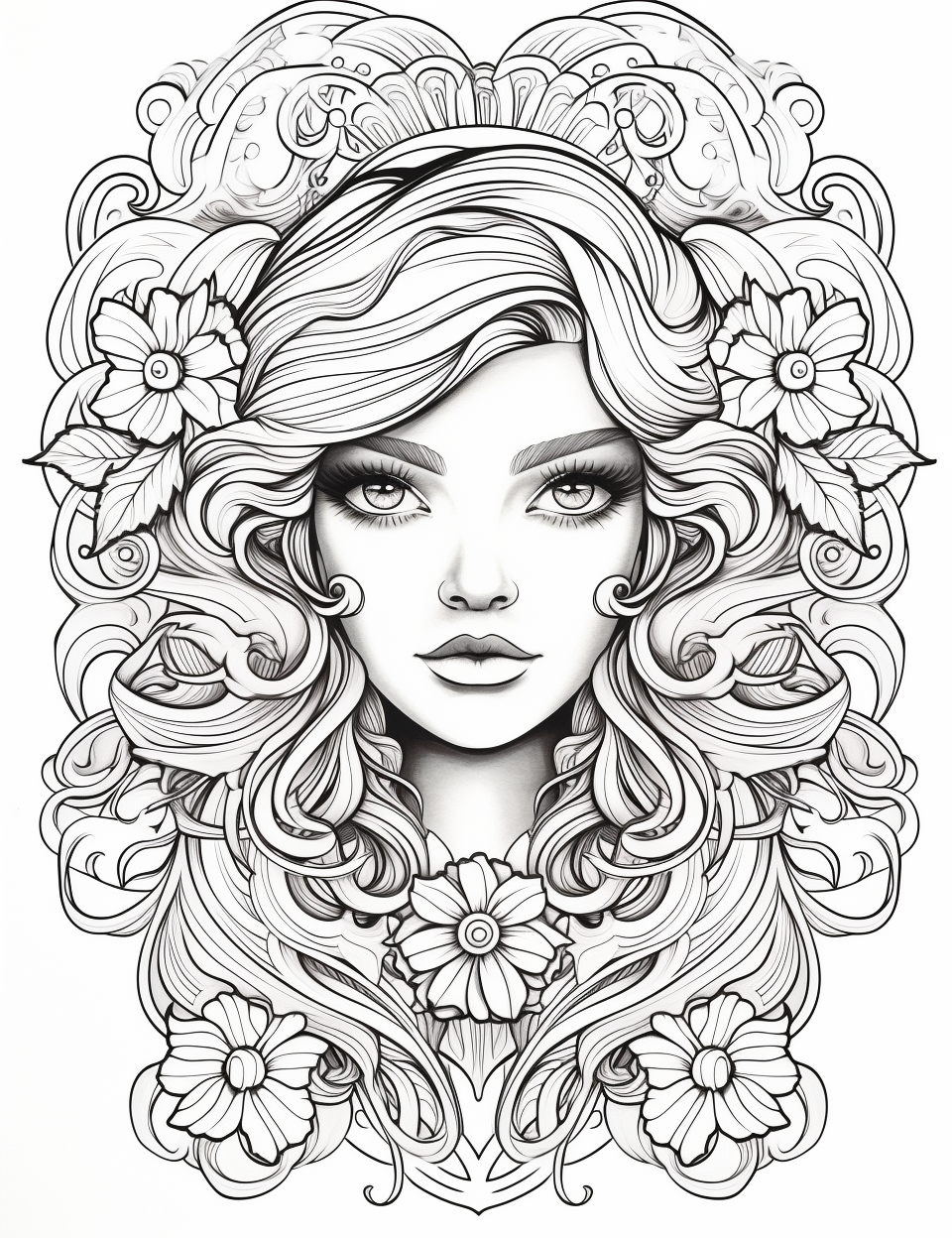 Aphrodite Mandala Coloring Art