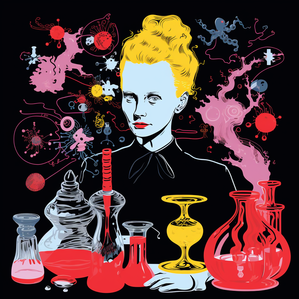 Marie Curie by Michael DeForge and tim walker