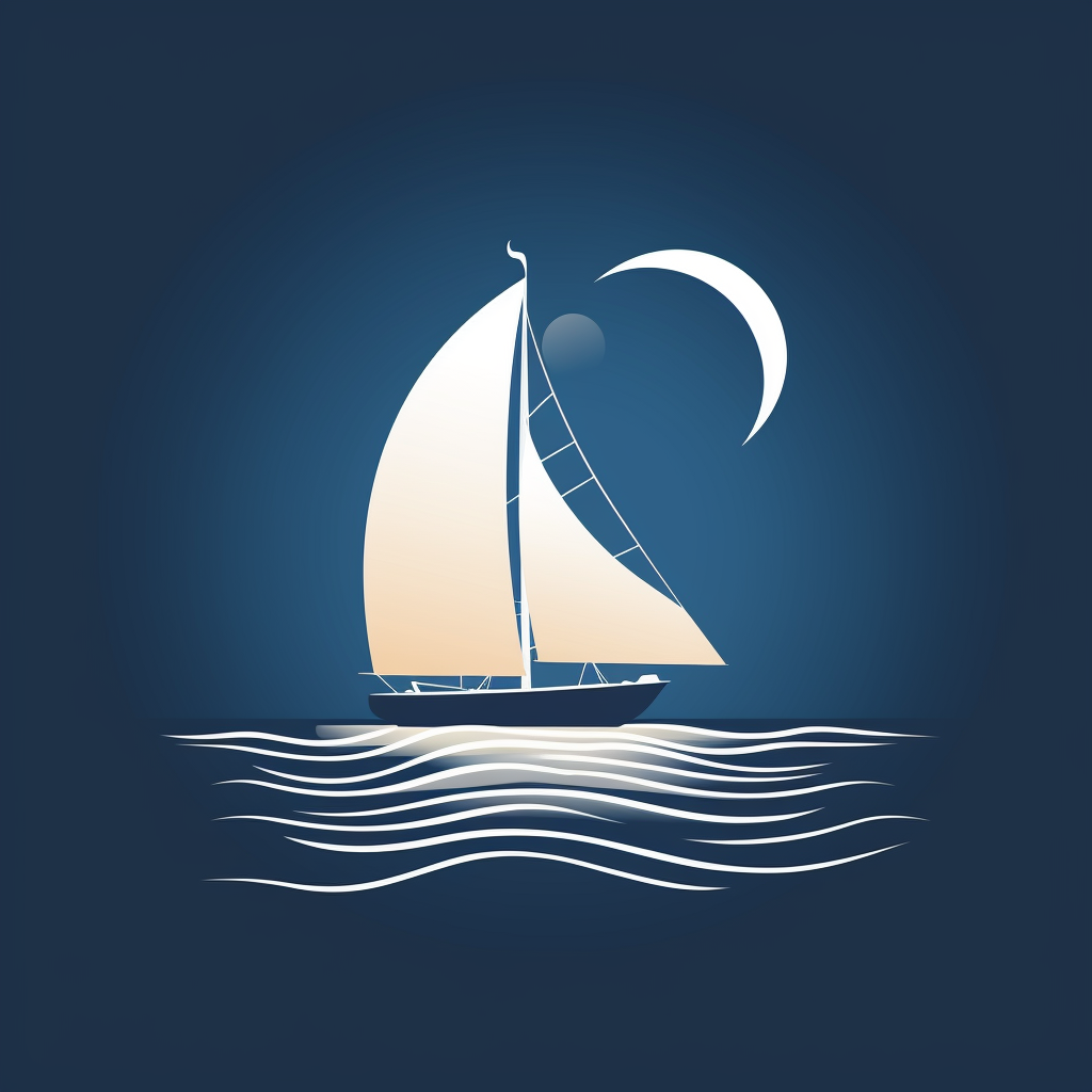 Simple maritime-themed clothing logo