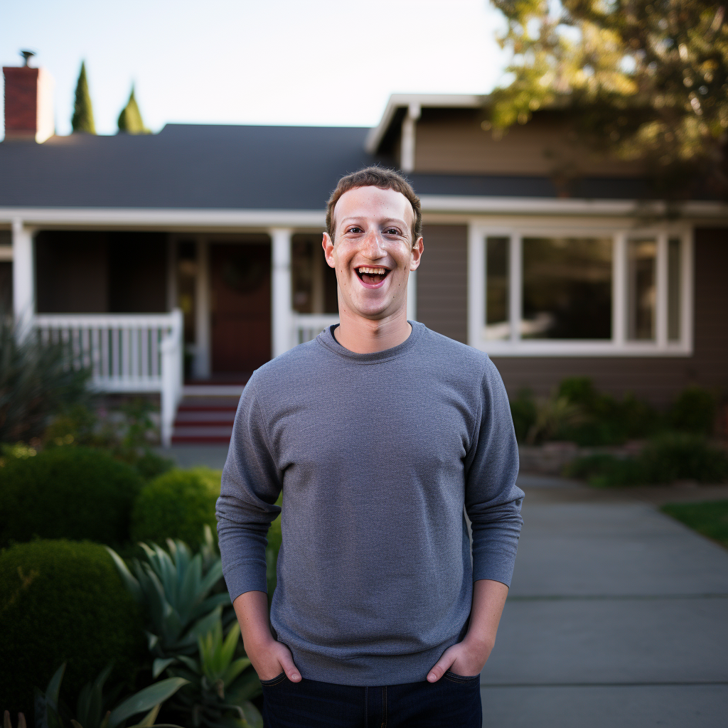 Mark Zuckerberg laughing with confused expression