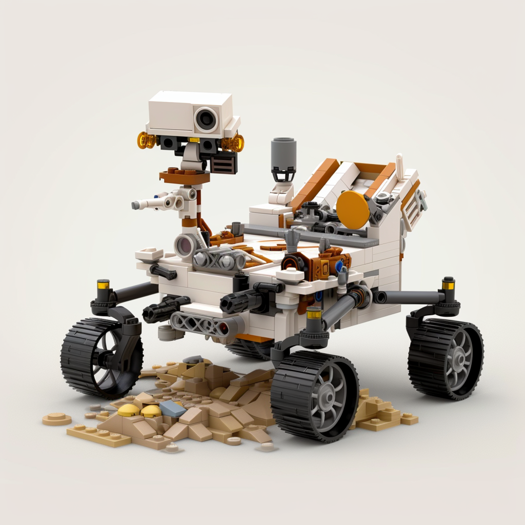 Mars rover made with Lego