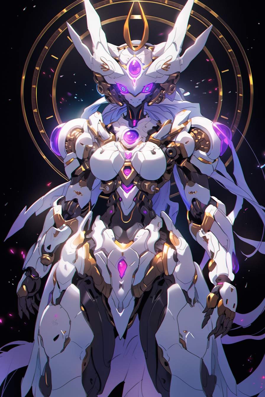 Beautiful Mecha Goddess with Wide Hips