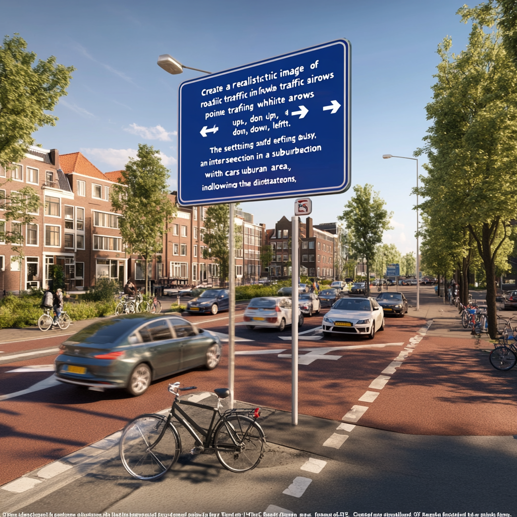 Dutch road traffic sign intersection