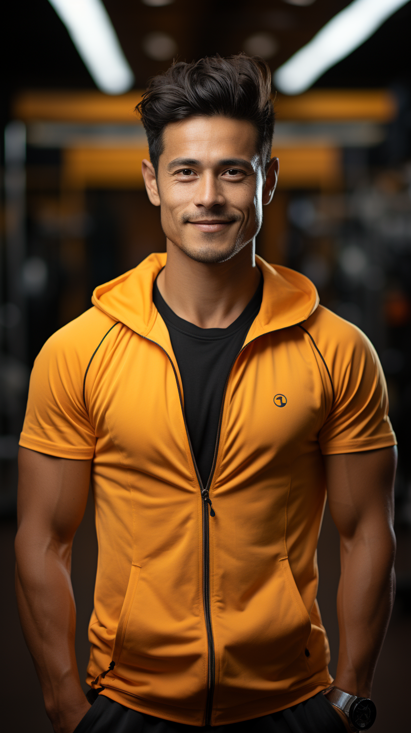 4.  Young Indian gym enthusiast with charming smile