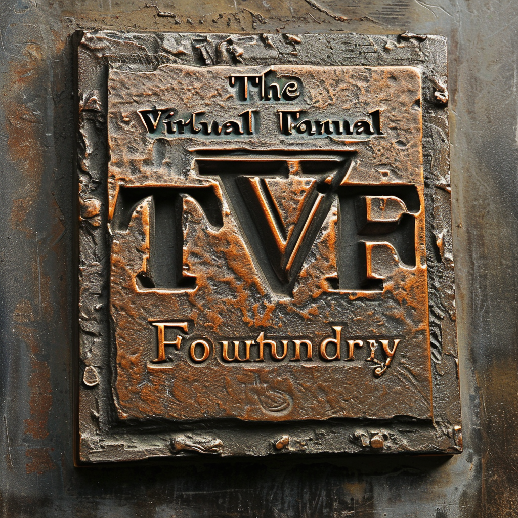 4. Bronze plaque logo with TVF initials