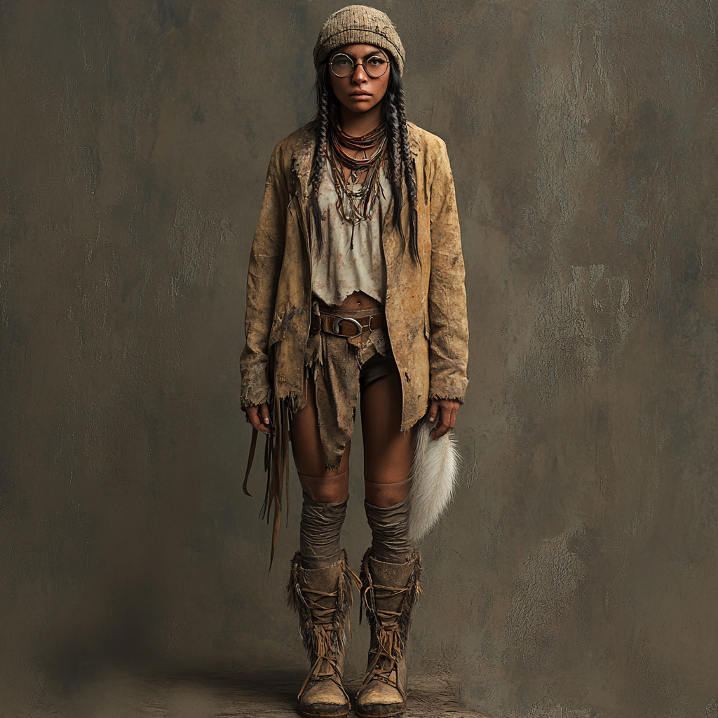 1900s Native American Woman in RDR2 Style Fashion