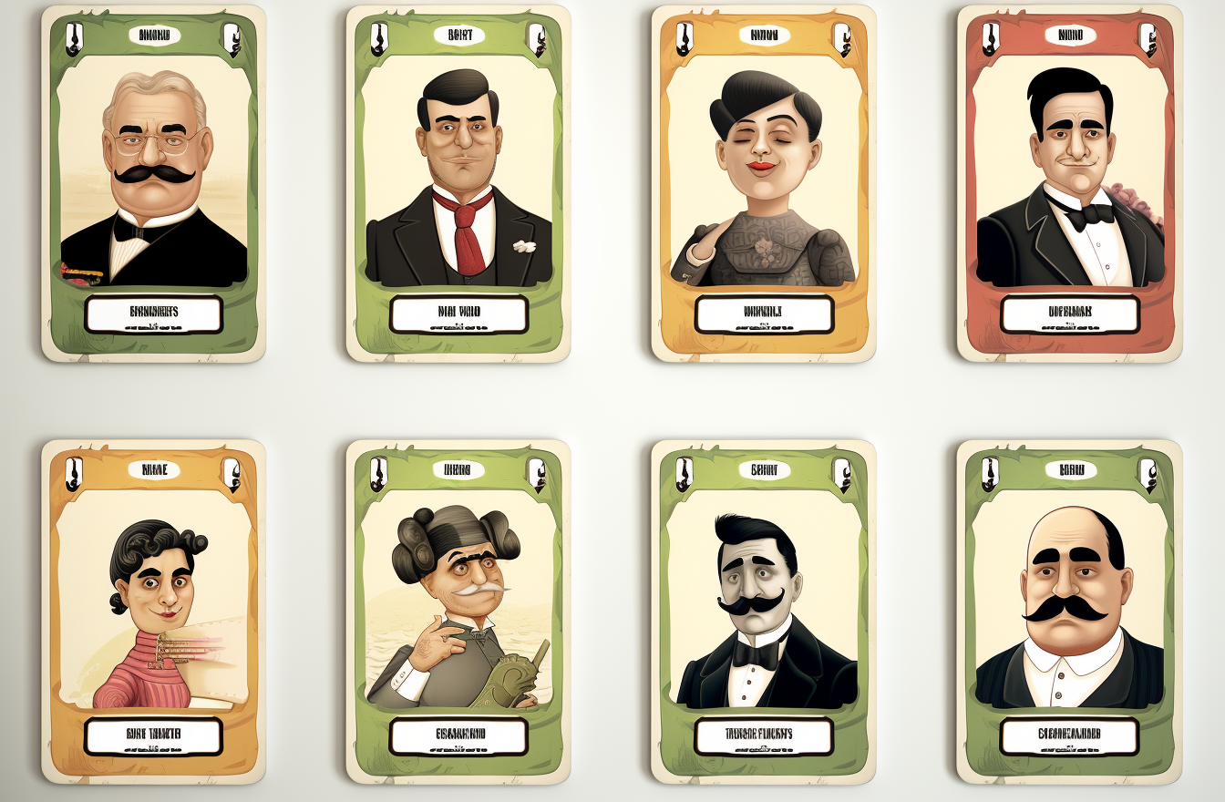 Cute mob characters with various jobs in the 1920s