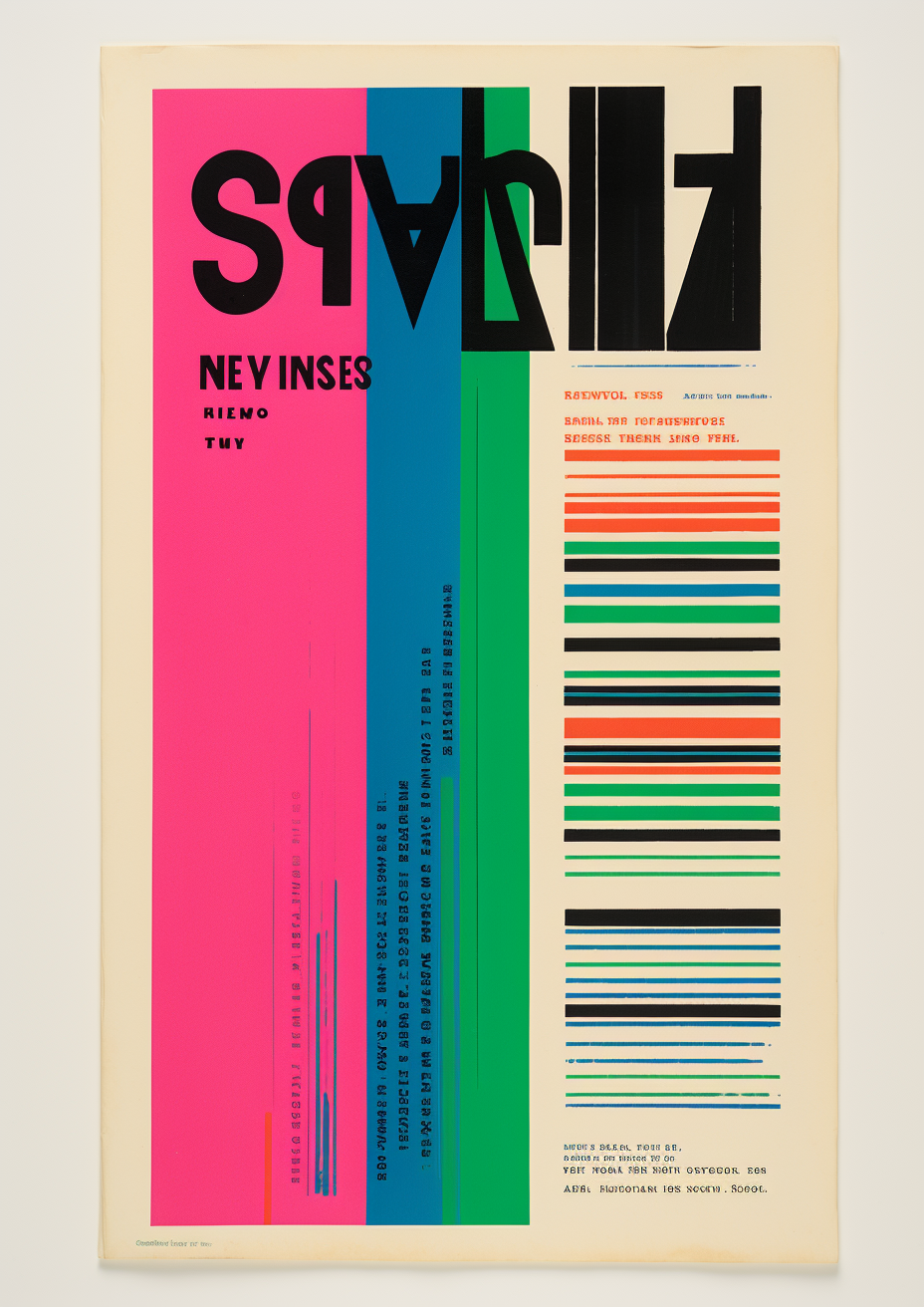 1960s minimalist print poster design