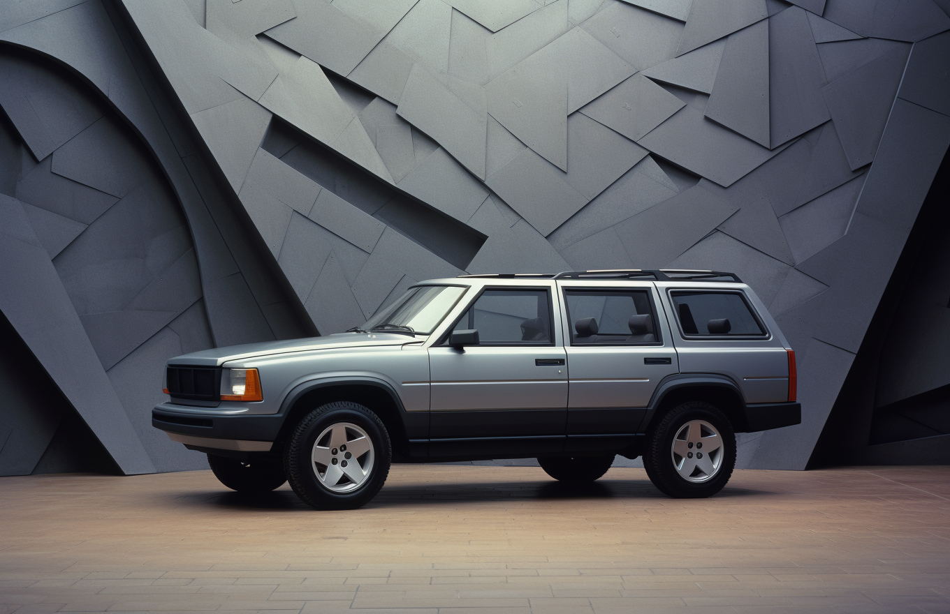 Grey 1985 Volvo XC90 SUV inside showroom