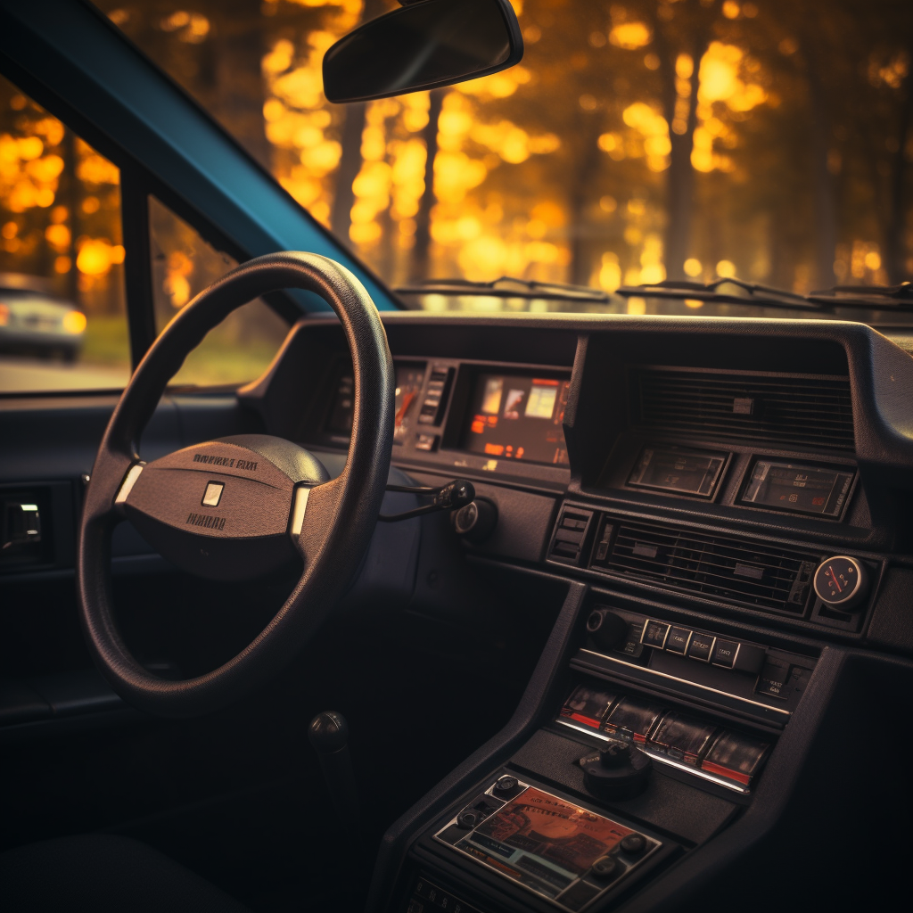 Dashboard of a 1990s Style Car