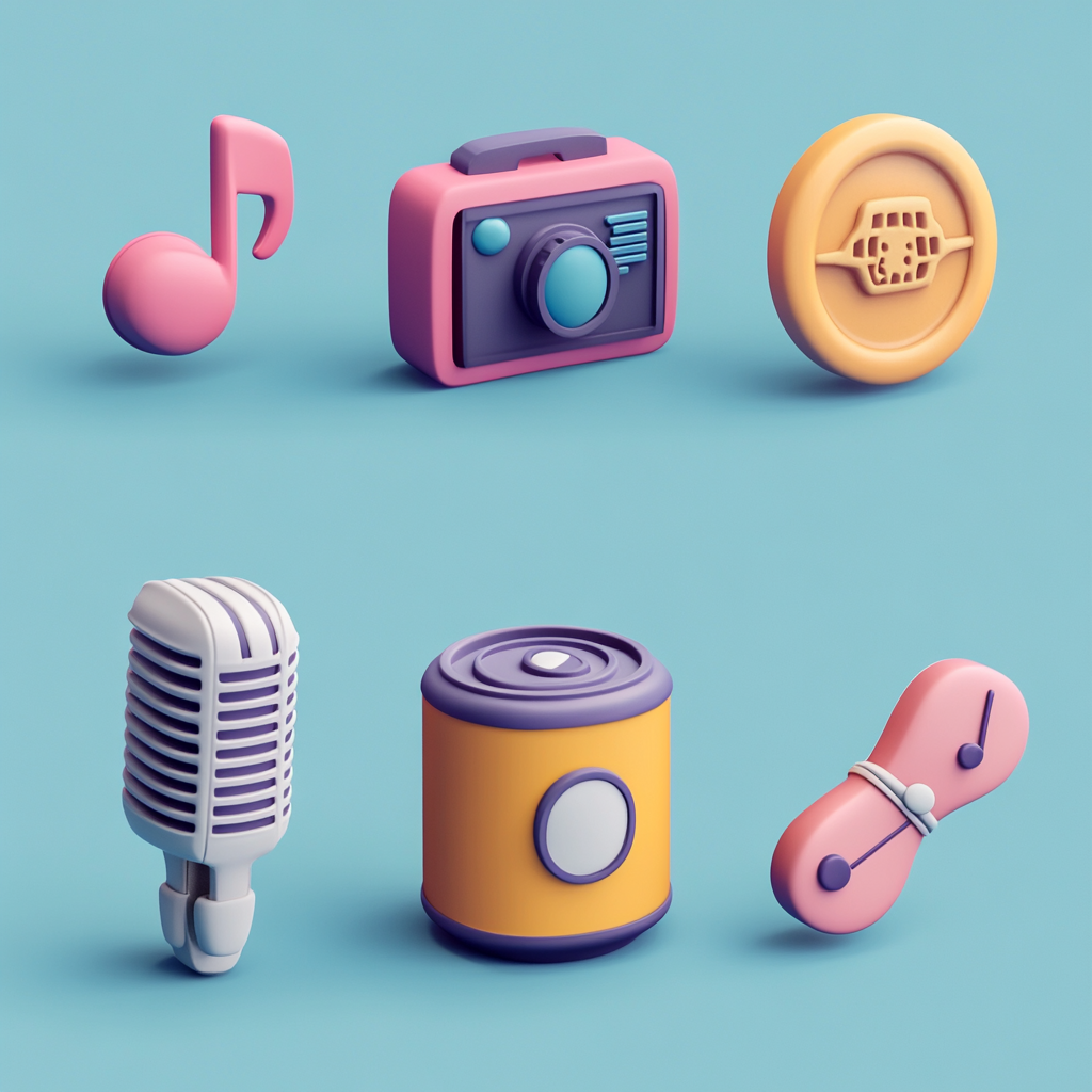 A collection of detailed and gorgeous 3D icons.