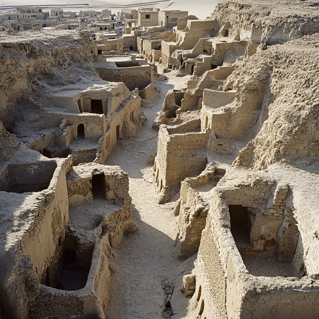 A desert city built on ancient tombs.