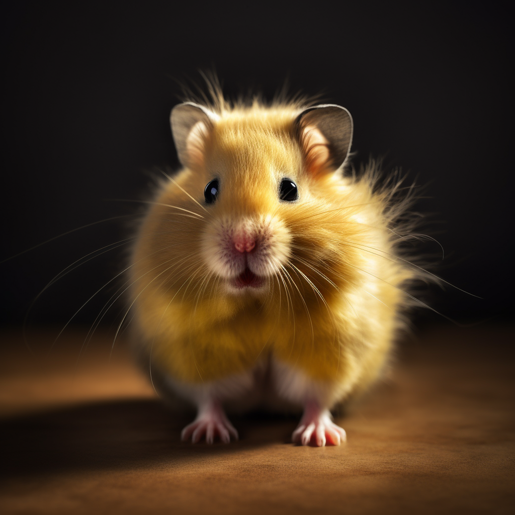 A small, energetic hamster emitting electricity sparks.