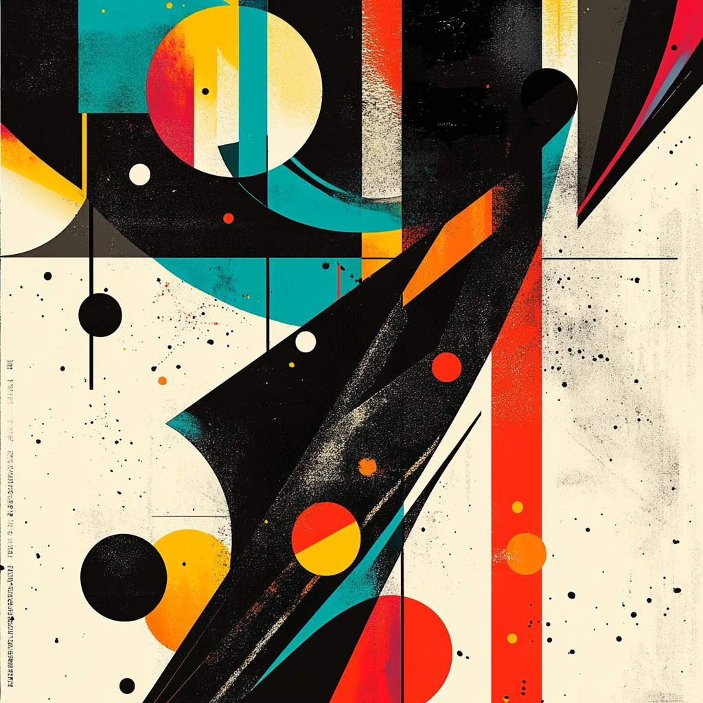 Abstract Album Cover: Monumental Bold Shapes & Colors 