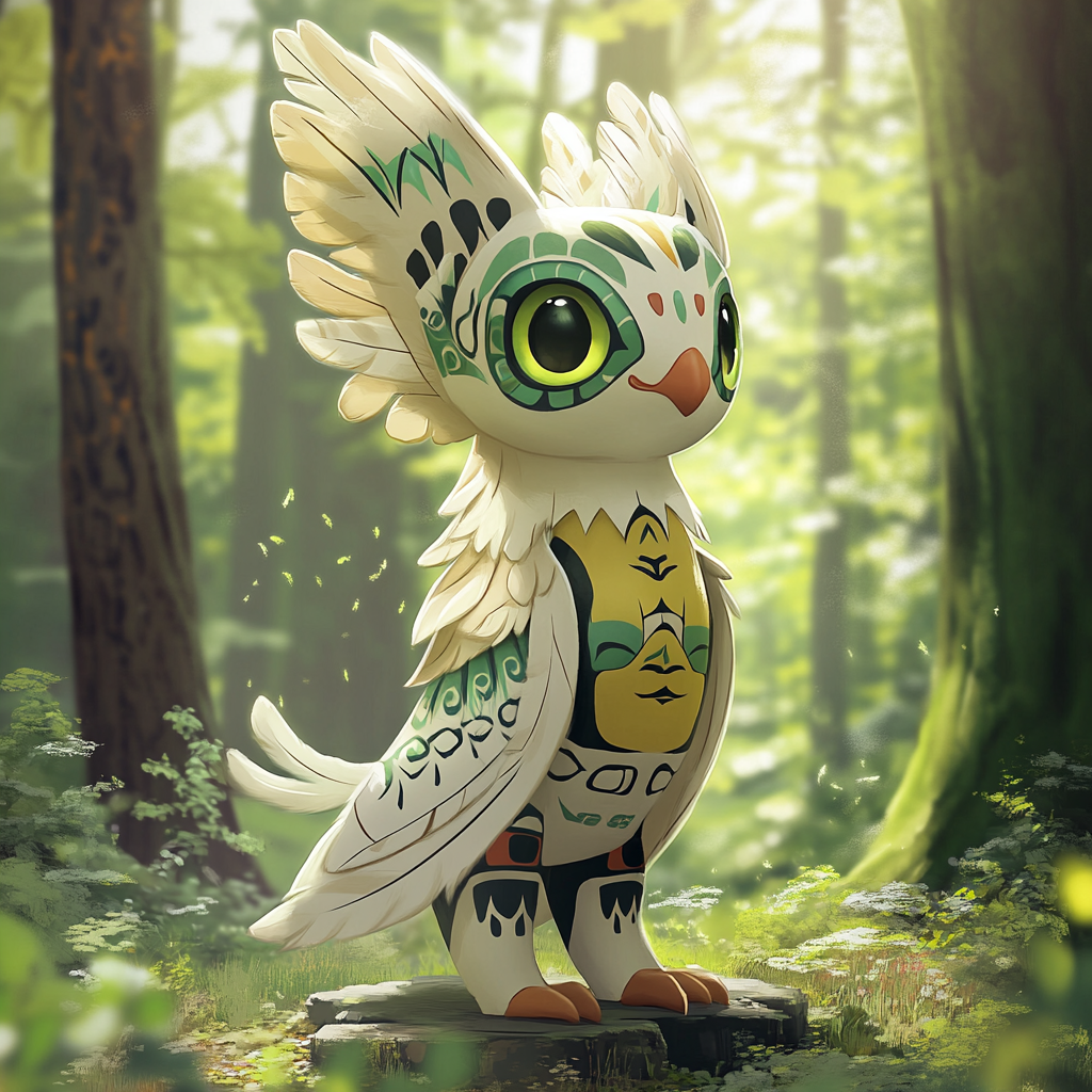 Baby Pokémon inspired by Pacific Northwest totem pole.