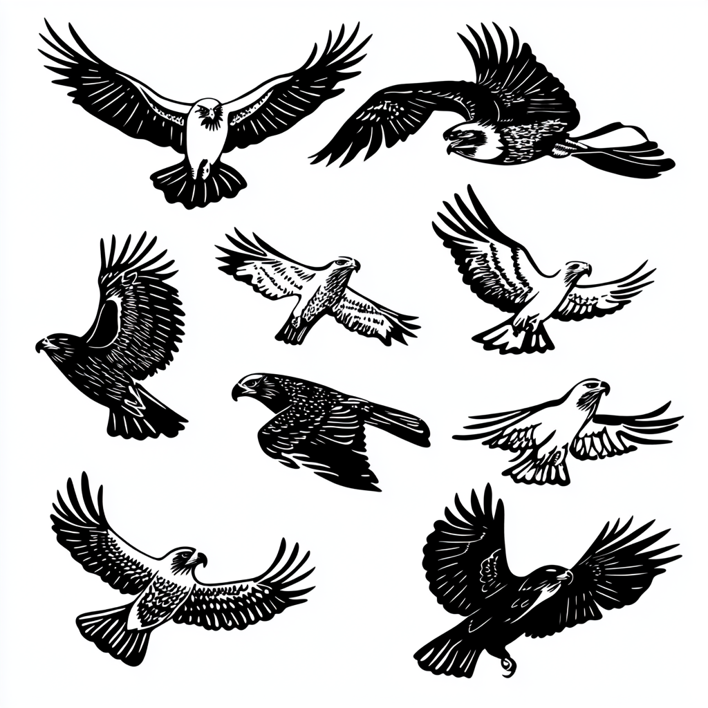 Black and white image of birds in flight.