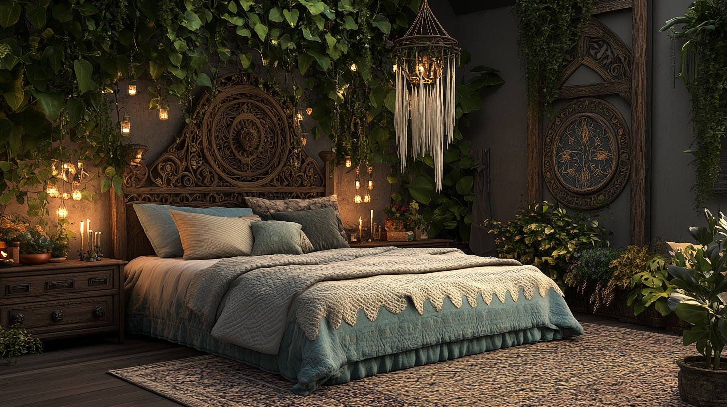 Boho Witchy Bedroom: Ethereal Elements Escape