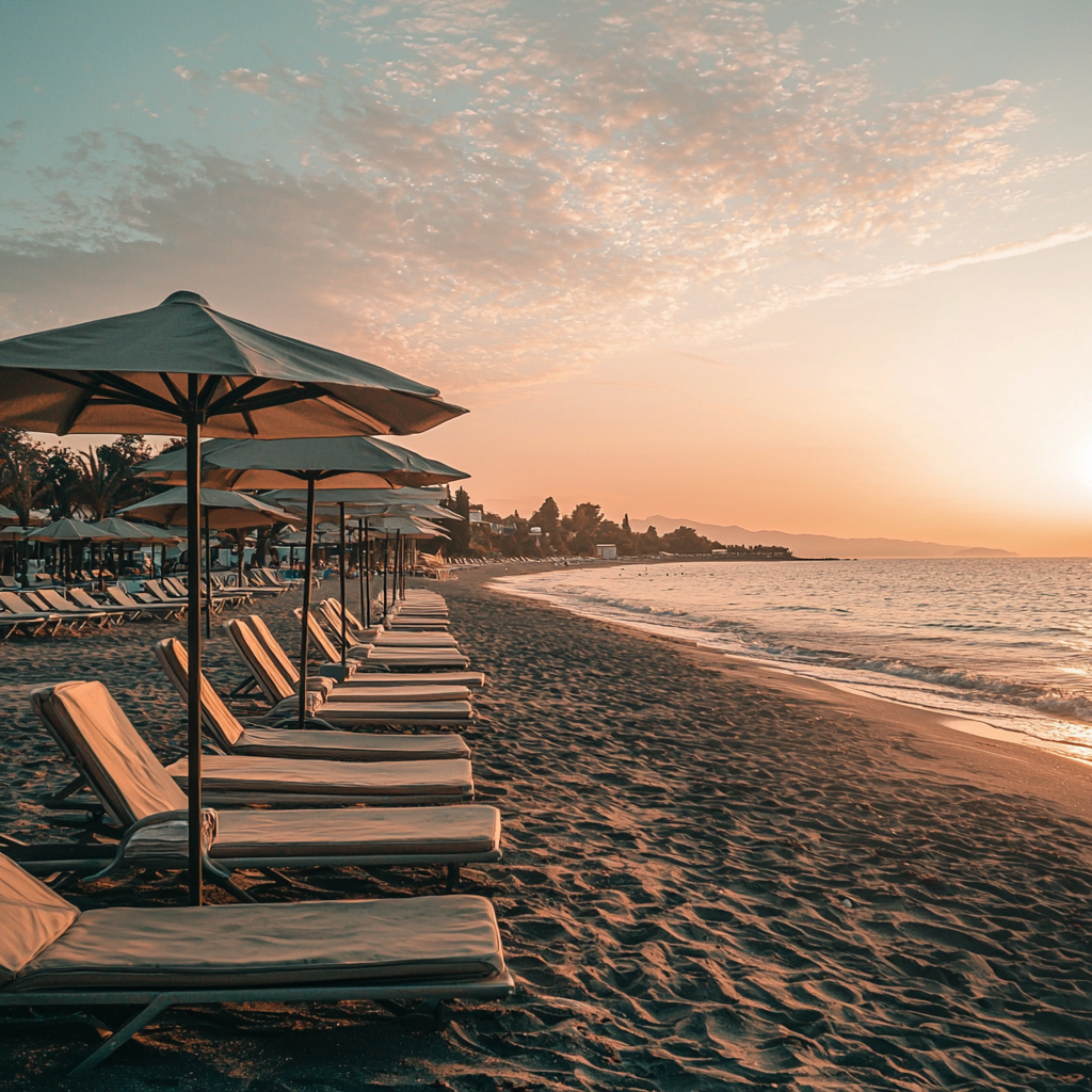 Empty Beach at Summer's End 