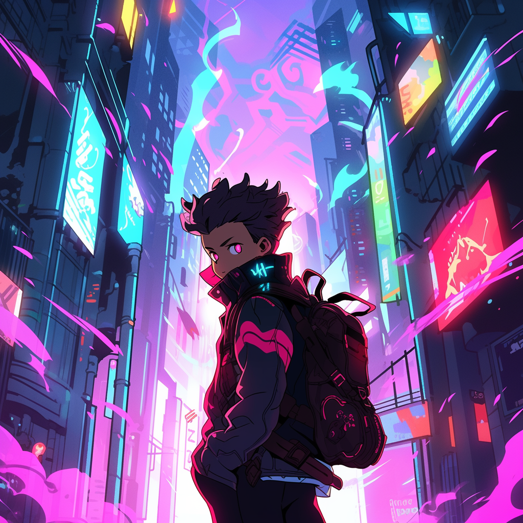 Forgotten Civilization Traveler: Sci-fi Cyberpunk Anime Art