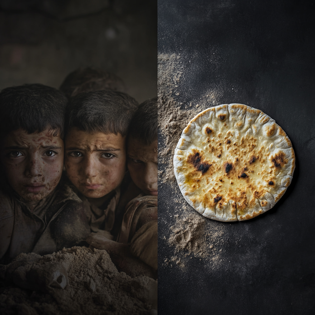 Hostages in Gaza vs Pita Bread Contrast