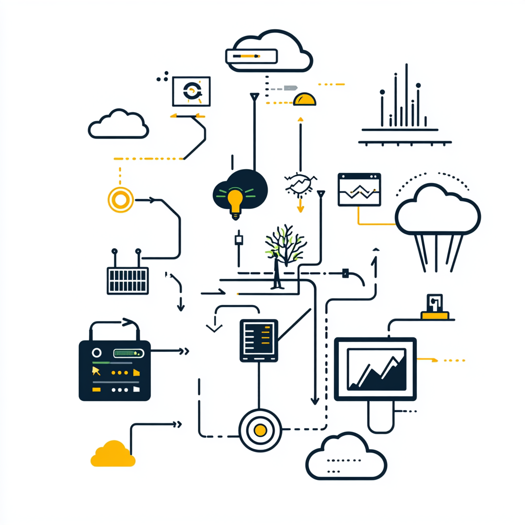 Illustration shows life of a data in science.