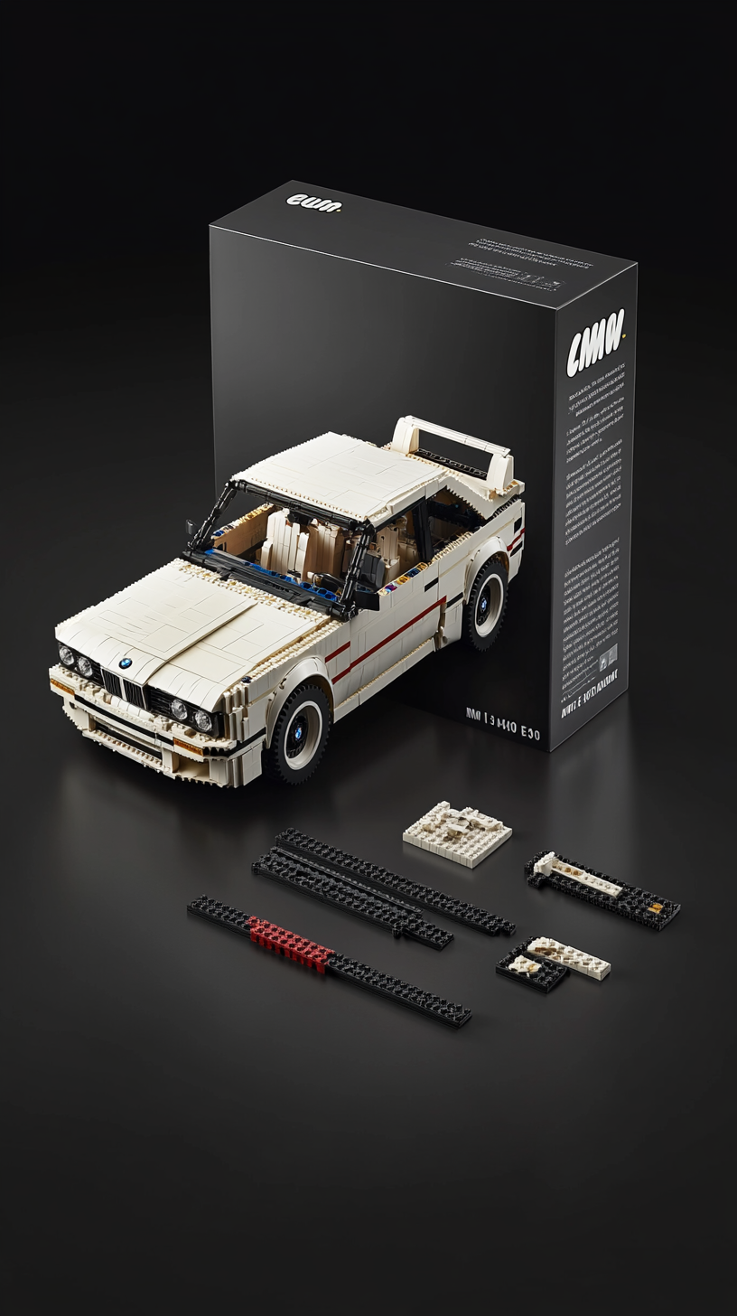 LEGO Cream white BMW M3 E30 car set packaging