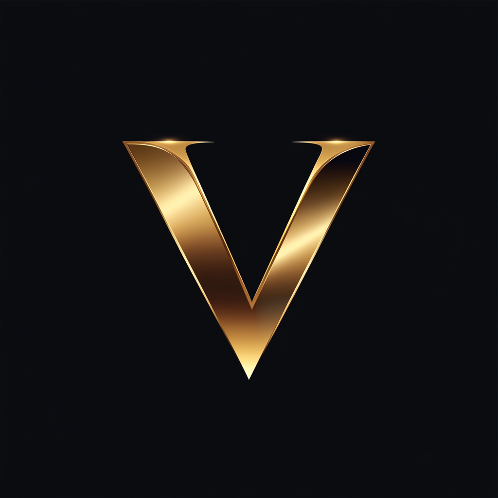 Luxurious, golden 3D logo design with elegant style.