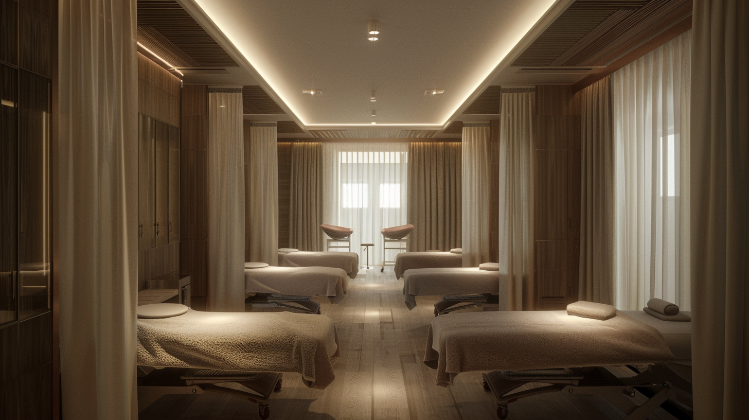 Luxurious Skincare Massage Room with Serene Ambiance