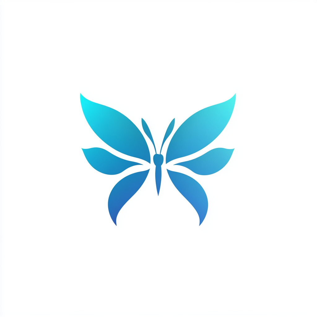 Minimalist, modern logo for Silvia Suryodaya Grupp with symbols of transformation.