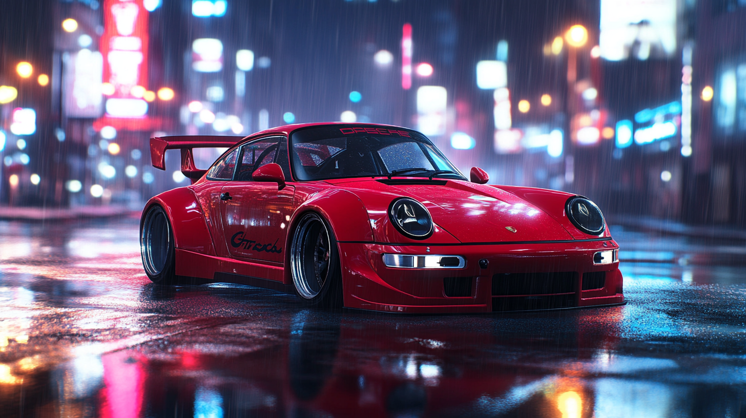 Need for Speed-style Porsche 911 GT, facelift, wide body.