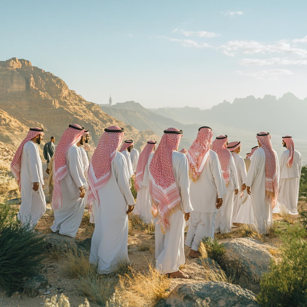 People in traditional clothing celebrate National Day with pride.